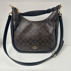 Coach Jules Hobo In Signature Canvas